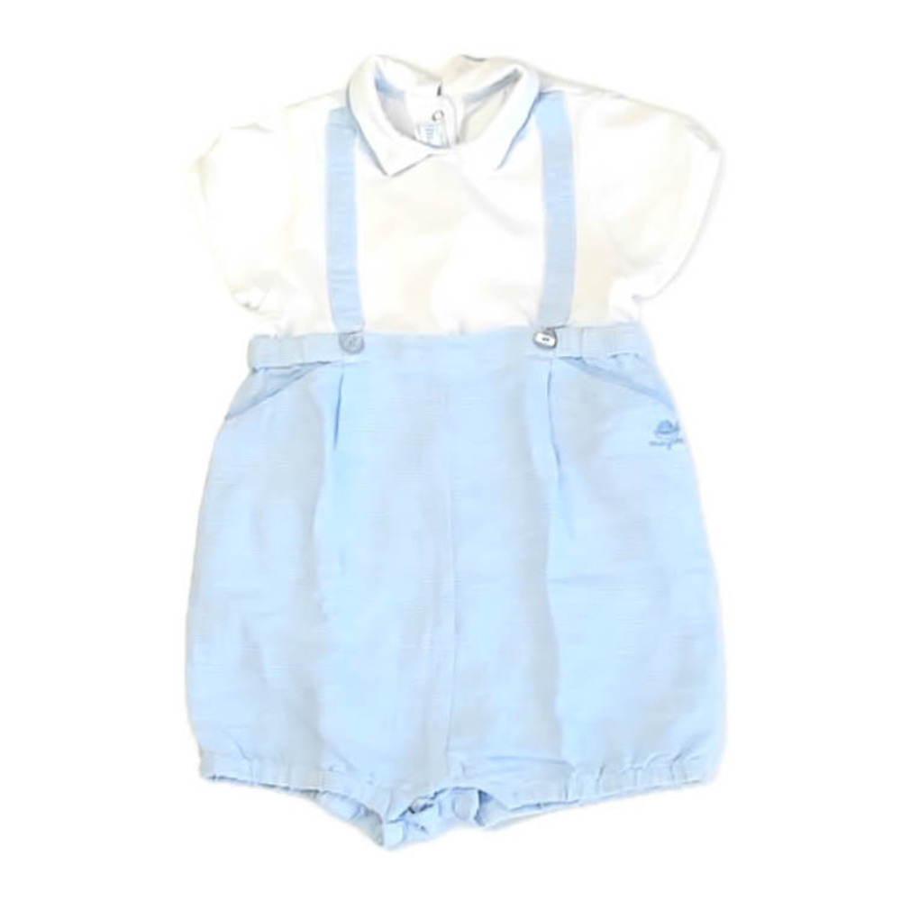 Mayoral Boys White | Blue Romper size: 12 Months